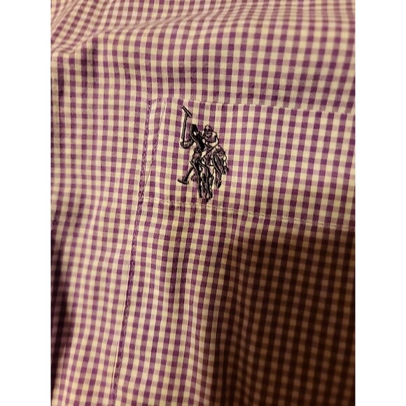 US. POLO ASSN Men Regular Fit Striped Pony Logo  Dress Shirt 18 36/37 - Picture 2 of 6